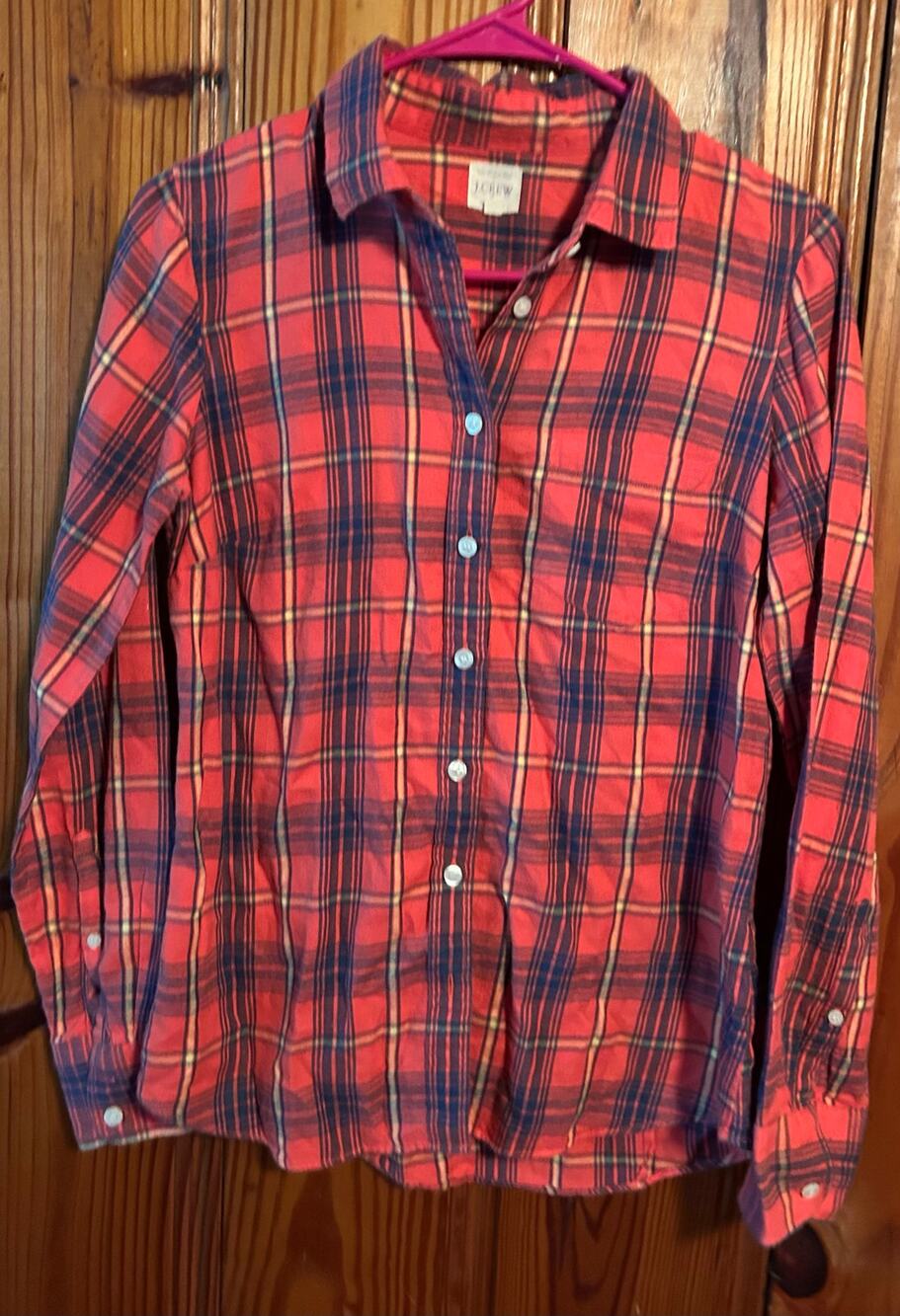 Women’s J.crew the perfect shirt long sleeved flannel utility core size XS